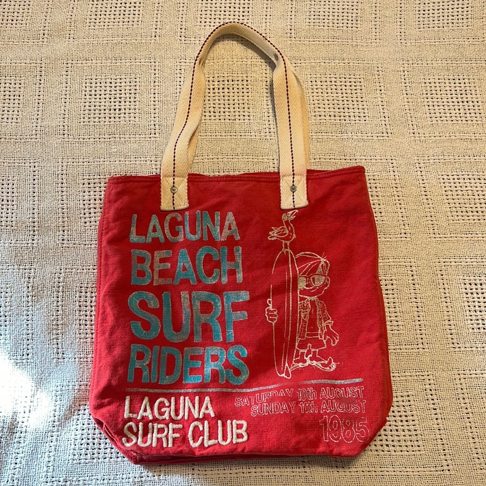 Hollister Laguna Beach Surf Beach Tote Bag Retro